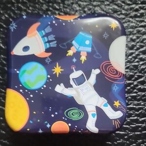 Cute Space Astronut Themed Patterned Collectible Tin Case - First Aid Kit 21 Ct